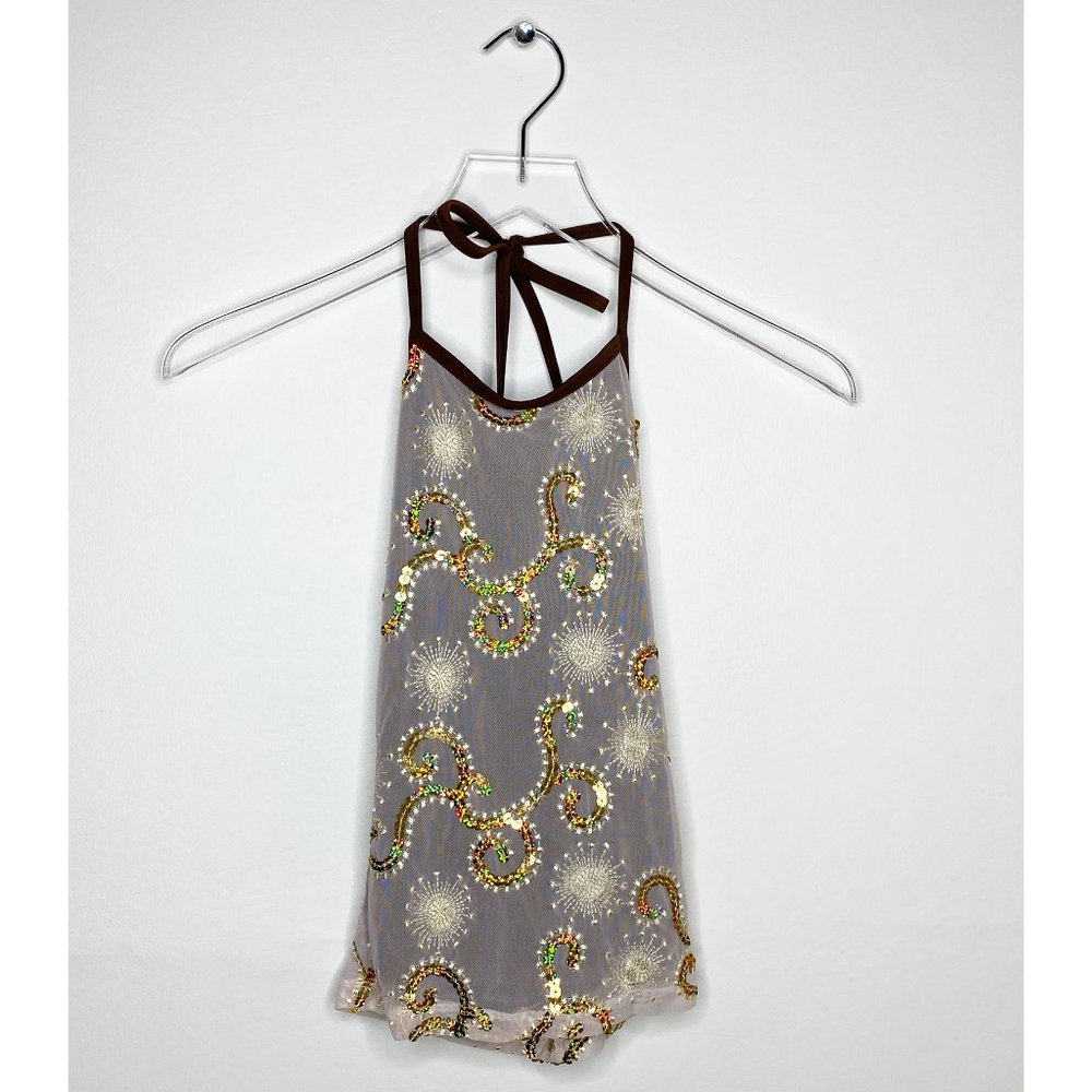 Gold Sequin Katrina Activewear Dance Top